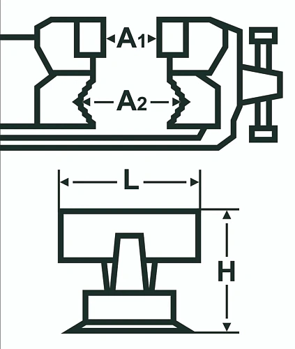 Virax 125 мм тиски слесарные настольные с наковальней Virax 125 мм тиски слесарные настольные с наковальней