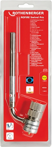 Rothenberger Rofire Swivel Pro Cyclone газовая горелка на баллончик для пайки Rothenberger Rofire Swivel Pro Cyclone газовая горелка на баллончик для пайки
