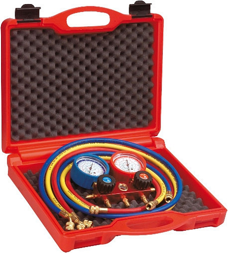 Rothenberger Standard двухпозиционный манометрический коллектор со шлангами - Fortools - профессиональный инструмент Rothenberger Standard двухпозиционный манометрический коллектор со шлангами - Fortools - профессиональный инструмент