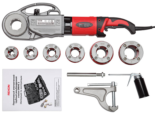 REKON DRIVE 2 до 2" электрический резьбонарезной клупп (гребенки - быстрорежущая сталь HSS) REKON DRIVE 2 до 2" электрический резьбонарезной клупп (гребенки - быстрорежущая сталь HSS)
